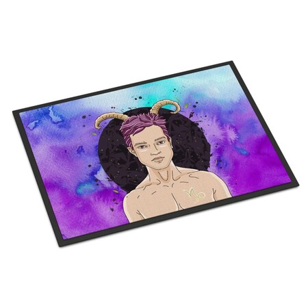 Carolines Treasures 24 x 36 in. Capricorn Zodiac Sign Indoor or Outdoor Mat BB7326JMAT